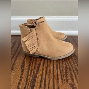 Faux-Suede Fringe Booties - Size 6C - NEW